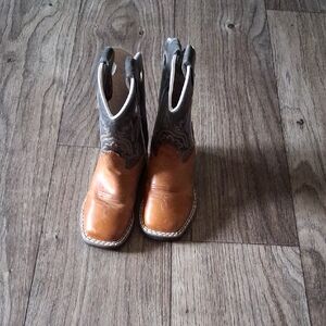 Children's Brown and Gray Cowboy Boots